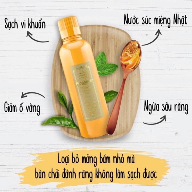 Nước súc miệng Propolinse chai 600ml nội địa Nhật Bả giúp trắng răng, hơi thở thơm, bảo vệ nướu