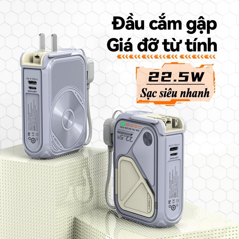 sạc dự phòng  Chính Hãng , Hỗ Trợ Sạc Không Dây,Củ Sạc có chứng nhận CCC, 12 Tháng（D042-3）