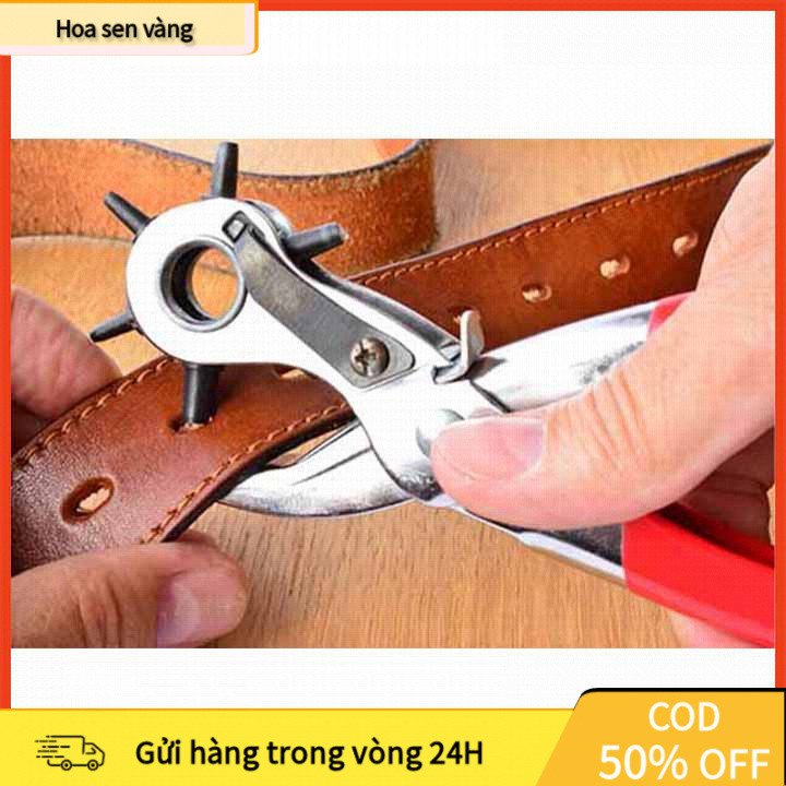 【24H】Kềm Bấm Lỗ Đa Năng Chuyên Dụng Bấm Đồ Da, Giấy, Vải, Túi Xách, Dây Nịt