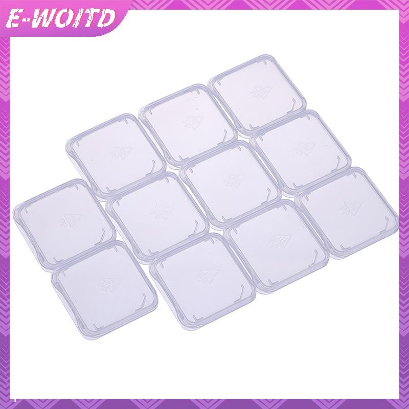 E-woitd 10 Chiếc Hộp Đựng Thẻ Nhớ Hộp Bảo Vệ Cho SD SDHC MMC XD CF Thẻ HNVN