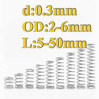 Lò xo nén inox 304 (đường kính dây 0.3mm * đường kính ngoài 2-6mm, dài 5-50mm) (LXY-XDT-VN)-w