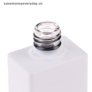 [savemoneyeveryday] 8 / 10 / 12 / 15ml Chai Gel Móng Tay Thủy Tinh Rỗng Matt White Filling Nail Polish Keo Niêm Phong Dầu Cơ Bản Chống Nhẹ Bảo Quản Tốt [vn]