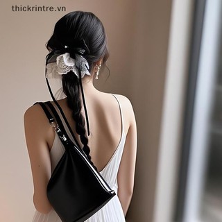 Kẹp Tóc Ren Đuôi Ngựa Hoa Trắng, Phù Hợp Cho Cô Gái Trẻ Trung Và Thanh Lịch