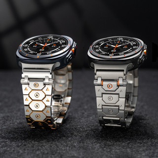 Thích hợp cho dây đeo bằng thép không gỉ Samsung Watch 8, dây đeo kim loại Titan, dây đeo siêu thép Galaxy Watch