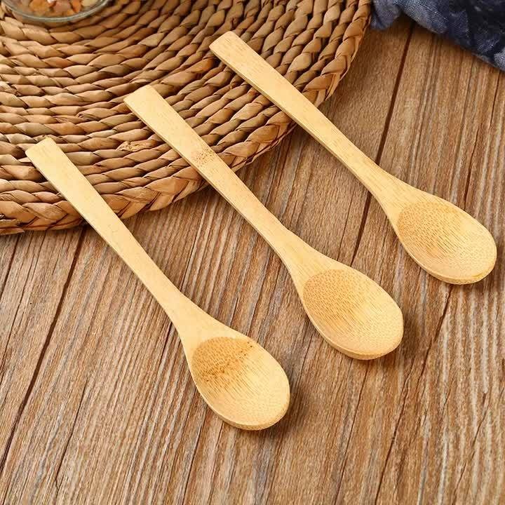 Thìa Gỗ Tre Múc Trà Matcha, Dụng Cụ Xúc Trà, Muỗng Thìa Xúc Trà