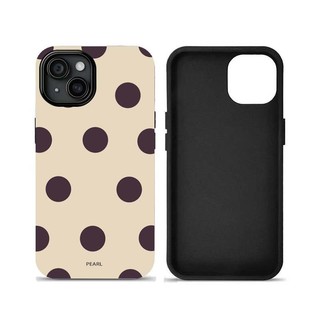 Ốp Điện Thoại Thích Hợp Cho iPhone Vỏ Điện Thoại Chấm Bi Màu Nâu Đơn Giản Thích Hợp Cho iPhone16e / 15 / 14promax / 13 / 12 / 11 Ốp Bảo Vệ Cứng Hai Trong Một 2VVVY