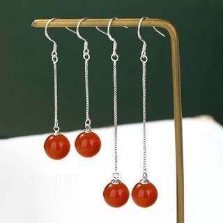 Bông tai ngọc trai bạc sterling đơn giản năm 2024, không gây dị ứng