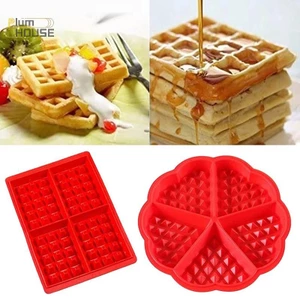 PlumHOUSE Waffle Khuôn Khuôn Bánh Silicon Khuôn Nướng Bánh Nhà Bếp Khuôn Bánh Mì Sô Cô La Khuôn Muffin Chống Dính Khuôn Bánh Quy Dụng Cụ Nấu Ăn Máy Nướng VN