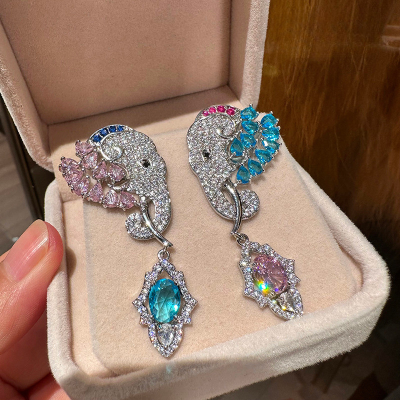 Zircon Tinh Tế Ngọc Trai Tính Khí Bông Tai Sang Trọng Ánh Sáng Mới