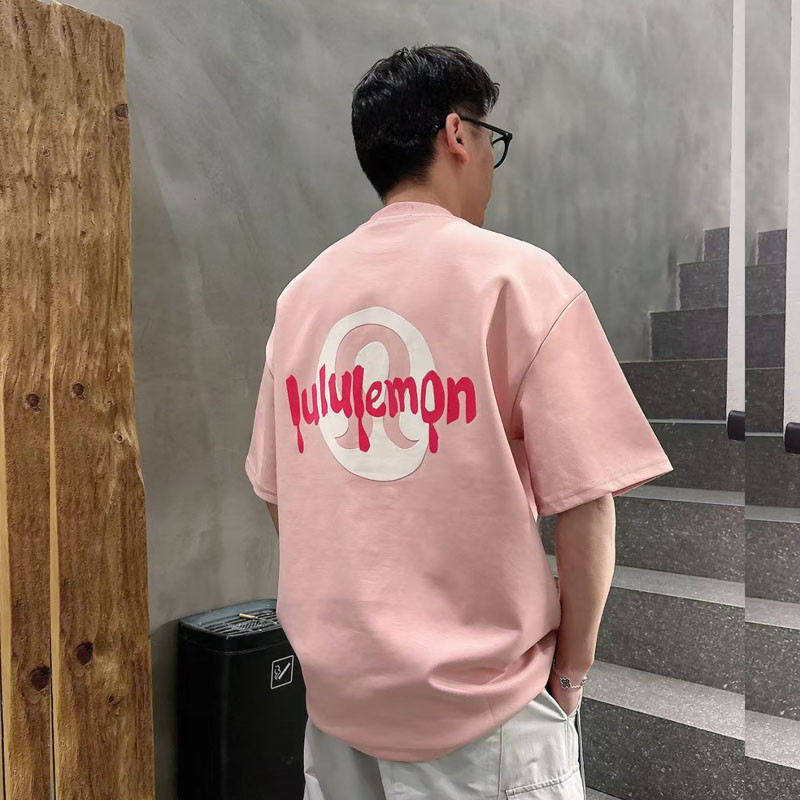 Lulu Lulu Thư Mùa Hè Nam Nữ Cặp Đôi Mặc Cotton Nguyên Chất Thể Thao Áo Thun Tay Ngắn