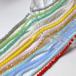 4mm Đầy Màu Sắc Pha Lê Mặt Bánh Xe Hạt Phẳng Hạt diy Handmade Trang Sức Bông Tai Phụ Kiện Vòng Tay Vòng Cổ Đính Hạt Chất Liệu