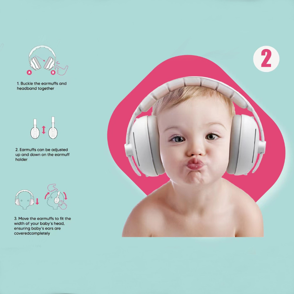 MONOSTYLE tai nghe khử tiếng ồn cho bé, thiết kế chuyển đổi, bảo vệ tai khi ngủ, giảm tiếng 2 trong 1, nút bịt tai có thể điều chỉnh