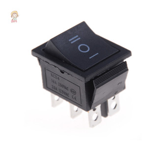 TWE 1 CÁI KCD4 Rocker Đen DPDT BẬT / TẮT / BẬT 6 PIN 16A / 250VAC 20A / 125VAC VN