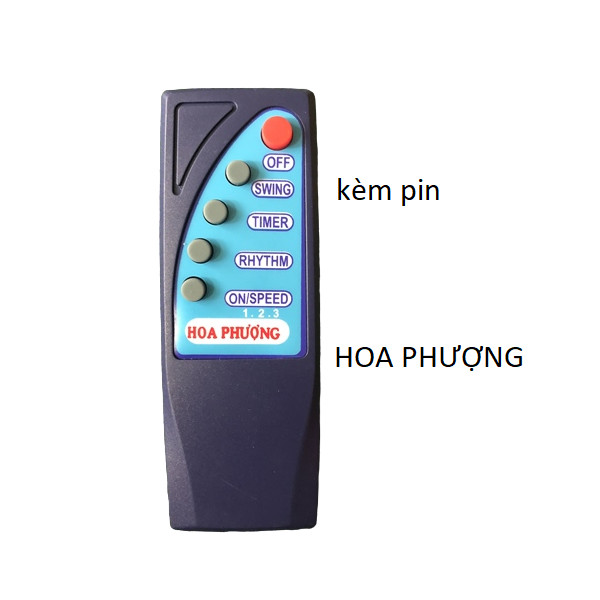 tay điều khiển remote từ xa quạt Hoa Phượng -Hàng chính hãng-kèm pin