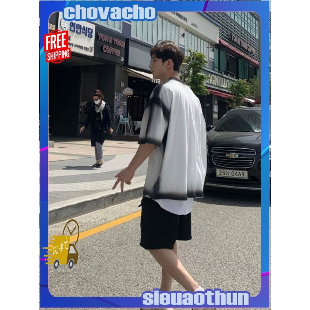 Áo thun Stee Cổ tròn SPAINT BASIC ICVCVNI Unisex