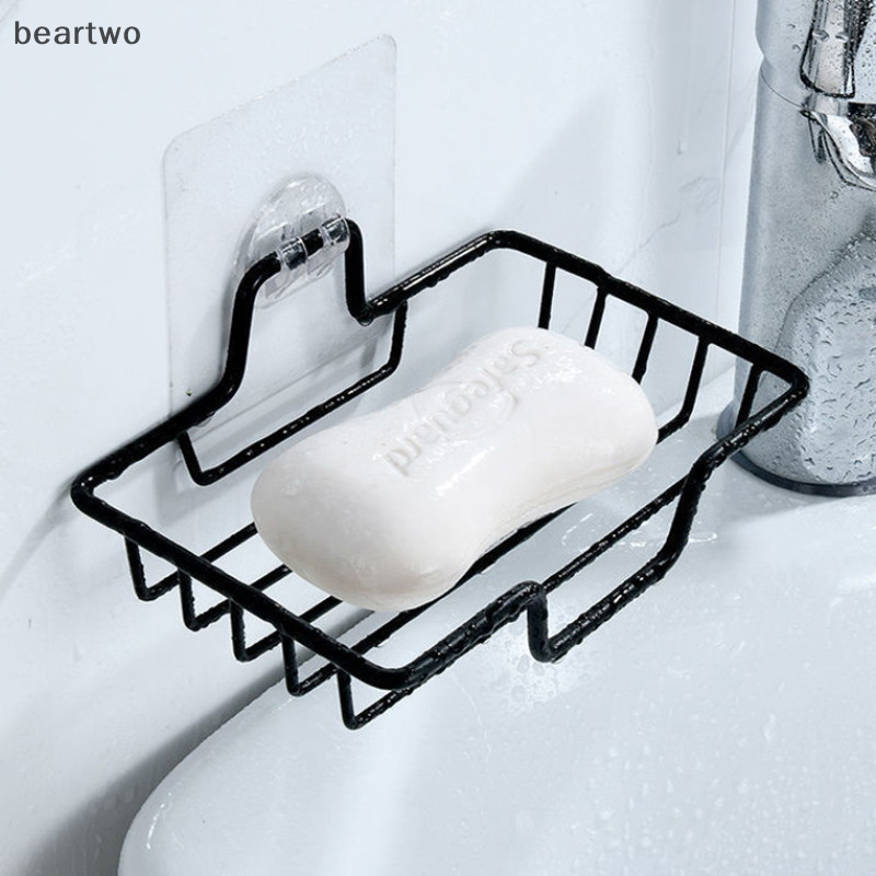 < Beartwo > Giá đựng xà phòng chất lượng cao Giá đỡ xà phòng treo tường Xà phòng bằng thép không gỉ Đĩa xốp Phụ kiện phòng tắm Đĩa xà phòng Tự dính Đẹp