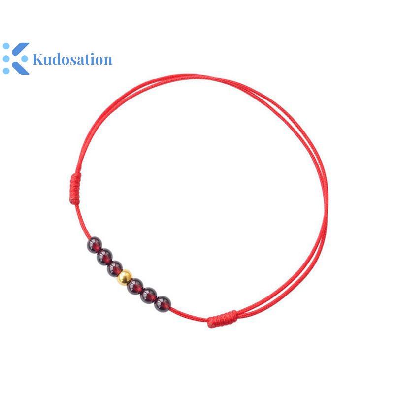 Vòng Tay Dây Kudosation Dành Cho Nữ, Tay Dây Đỏ Vòng Tay Cô Gái Sinh Nhật Tình Bạn Quà Tặng May Mắn Trang Sức Đỏ Đen