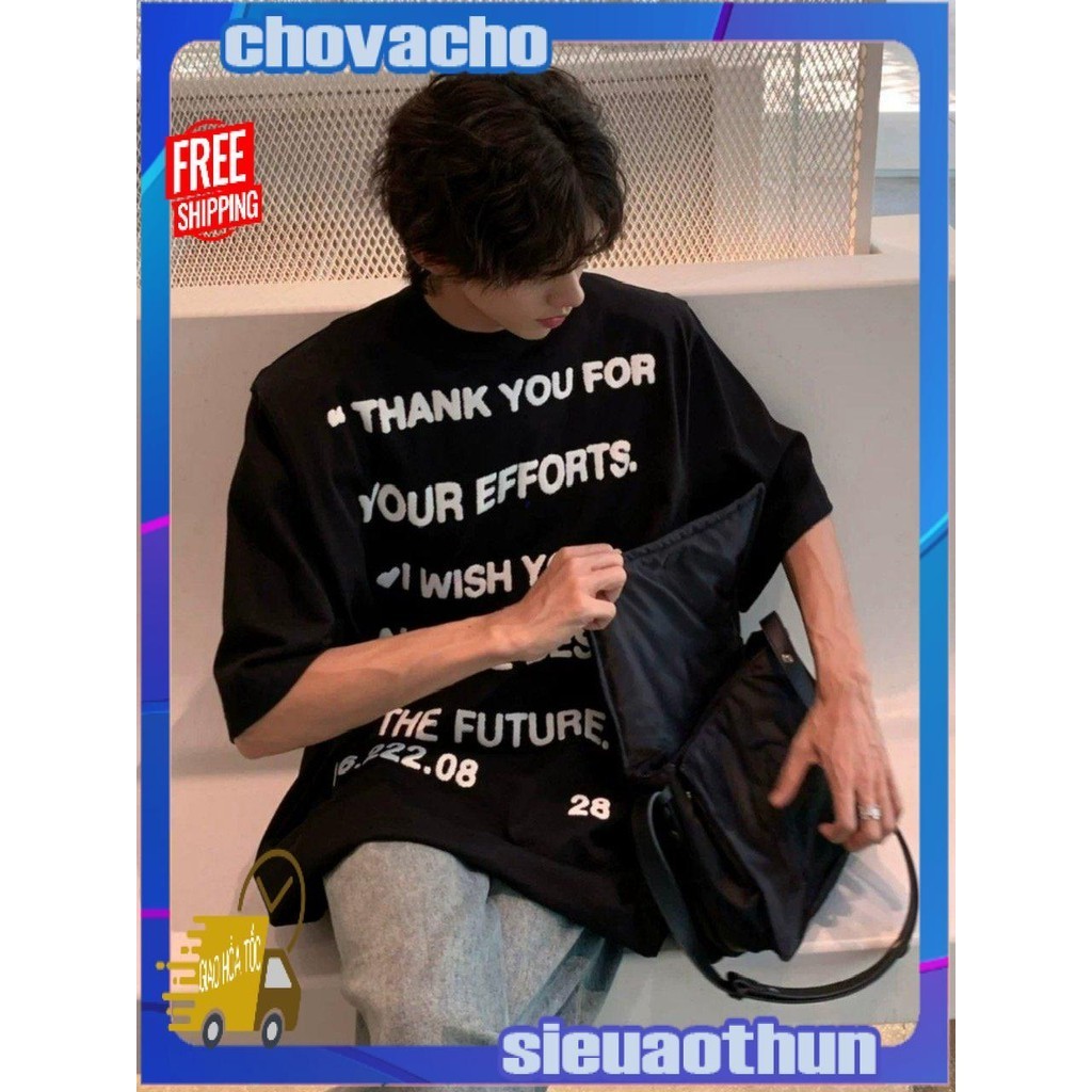 Áo thun Stee Cổ tròn THANK YOU Localbrand ICVCVNI Unisex