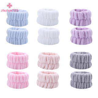 < zhuliye789 > 1 Cặp Nữ Tập Yoga Chạy Mặt Rửa Dây Đeo Tay Để Rửa Mặt Spa Cổ Tay Washband Tóc Microfiber Thấm Hút