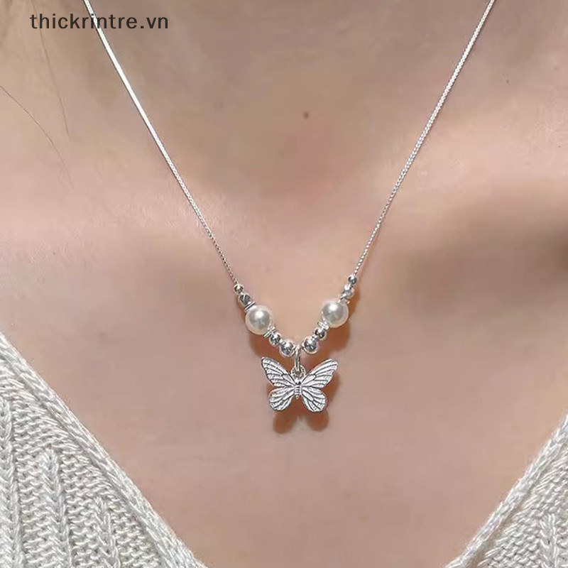 THI Thời Trang Ngọc Trai Đơn Giản Đính Hạt Vòng Cổ Nữ Bé Gái Thanh Lịch Tinh Tế Xương Đòn Dây Chuyền Phụ Kiện Trang Sức Quà Tặng VN