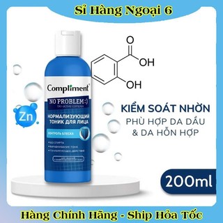 [DATE MỚI] Toner BHA Compliment No Problem làm sạch sâu, kiềm dầu, giảm mụn, mờ thâm 200ml của Nga