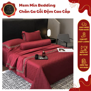 Bộ Chăn Ga Gối Lụa 100s Phối Ren Mềm Mại Tinh Tế Cao Cấp - MemMinbedding Luxury