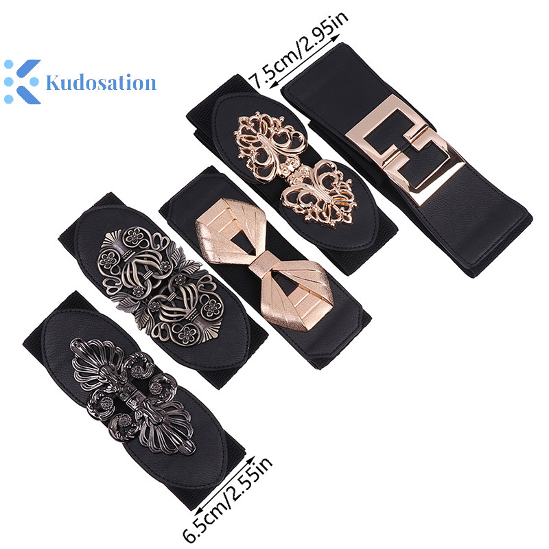 Kudosation Vintage Co Giãn Rộng Thắt Lưng Đầm Áo Sơ Mi Trang Trí Nữ Corset