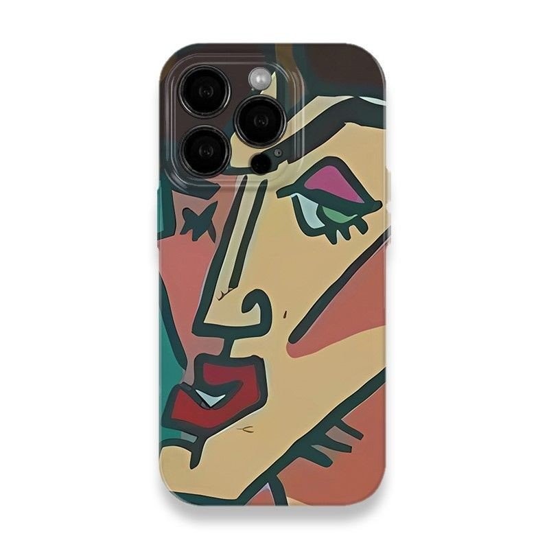 Trừu tượng JOJO bờ sương đồng hành QYJS phù hợp 13 12 PRO 15 ProMax 14 XSMAX XR XR XS X SE 14 15 plus 7 8 PLUS vỏ cứng chống sốc chất liệu PC Vỏ bảo vệ DBXB