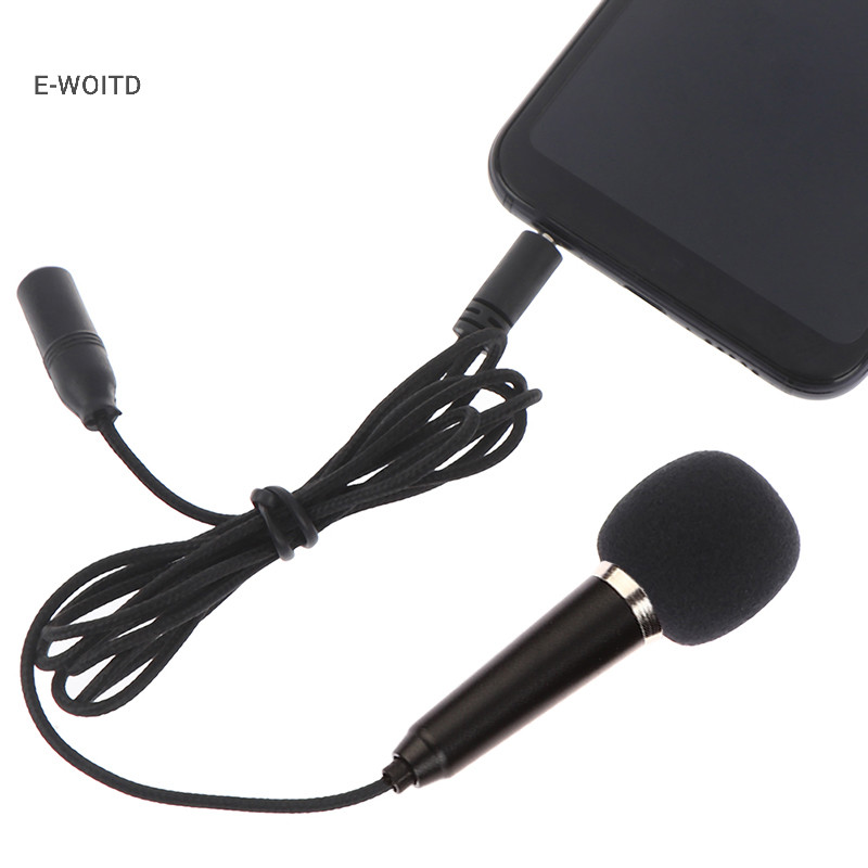 Micro E-WOITD 3.5mm Mic Karaoke Di Động Tai Nghe Tất Cả Trong Một Tai Nghe Stereo Có Dây Tai Nghe In-Ear Hát Hiện Vật HNVN