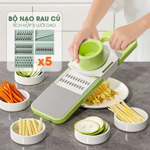 Nạo Rau Củ, Nạo Đa Năng Tích Hợp 5 Lưỡi Nạo Kèm Tay Cầm FE123