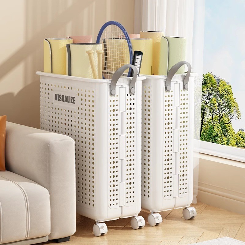 Giỏ Đựng Quần Áo REEHO -  Gấp Gọn Có Bánh Xe Di Chuyển Và Quai Xách ,Chất Liệu Nhựa ABS