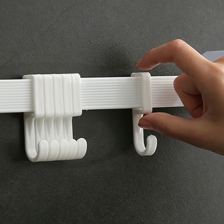 Thanh treo đồ 6 móc dán tường siêu chắc ALINE