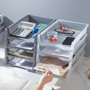 SA Có Thể Xếp Chồng Giấy Sắp Xếp Khay Chữ Xếp Chồng Giấy Khay Thư Để Bàn Tổ Chức Dọc Ngang Tập Tin Chữ Organiz