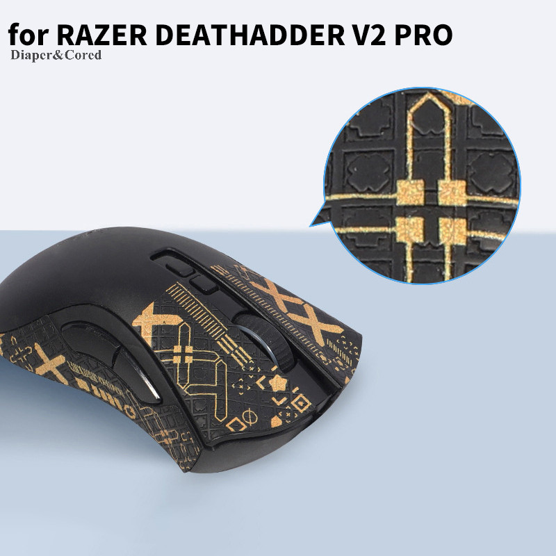 DIAPER & CORED Chuột Grip Tape Skate Handmade Sticker Chống Trượt Hút Mồ Hôi Cho Viper Ultimate DeathAdder V2 PRO Chuột Không Dây YTH