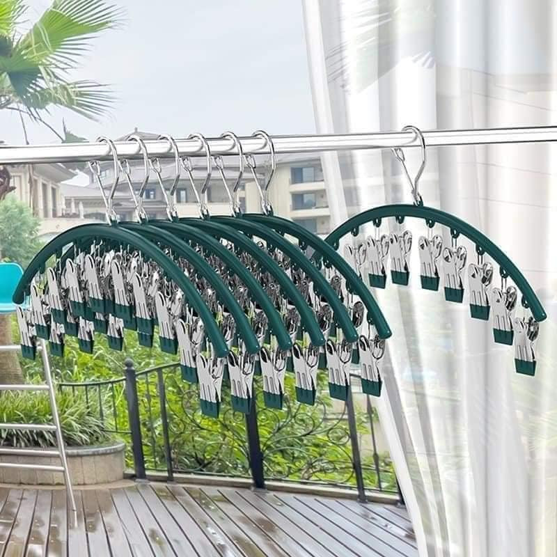 Móc phơi treo quần áo 10 kẹp tiết kiệm diện tích hót hít có hàng