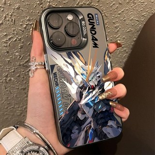 Ốp Điện Thoại Anime Gundam Cho OPPO Reno 12F 11F 10 12 Pro 5G A3X A60 A78 5G Vỏ In Thoáng Mát Laser Acrylic Cứng IMD Giáp Chống Sốc Mờ