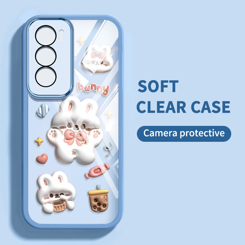 Ốp Điện Thoại YBD INS Style Cho OPPO A5 5G 4G Reno 13 Pro Reno 13F Reno 12 Pro Reno 12F Realme 14X C65 C75 C75X A3 Pro Kẹo Kem Họa Tiết Gấu Bông Dễ Thương