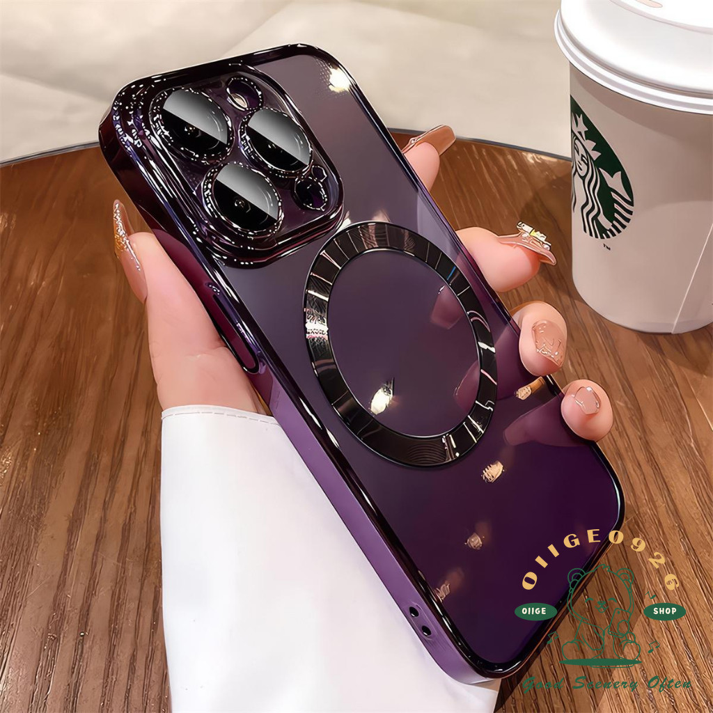 【 Ốp lưng iphone16 】 Ốp điện thoại nam châm màu sa mạc mới iphone16 Pro Max 15 14 13 12 11 vỏ cho vỏ iPhone vỏ mềm silicon TPU chống sốc