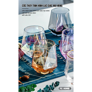 CỐC THỦY TINH LỤC GIÁC BUNA| LY TT CHỊU NHIỆT CAO CẤP | Ly thủy tinh, kích thước 6x9x5cm