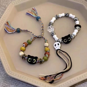 Thời Trang Dệt Mèo Vòng Tay Phong Cách Trung Hoa Ngọc Vòng Tay Tua Rua Vòng Tay Cho Người Phụ Nữ Cô Gái Quà Tặng Trang Sức