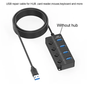 WU USB A Male 4 Pin Bare Wire USB 2 0 Male Plug to Bare Wire Open End Extension