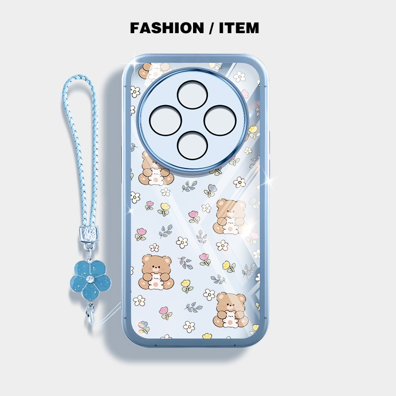 Ốp Điện Thoại Phong Cách YBD INS Cho Tecno Spark 30C Kl5 Kl5n Vỏ Họa Tiết Gấu Nhỏ Được Trang Bị Ống Kính Protecti