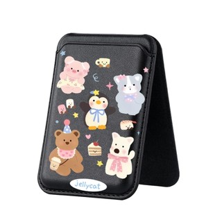 Chim Cánh Cụt Gấu Con Họa Tiết Ví Cho iPhone 16 15 14 13 12 11 Pro Max Plus Bao Da Thẻ Điện Thoại Cho Ốp Lưng Bỏ Túi Bao