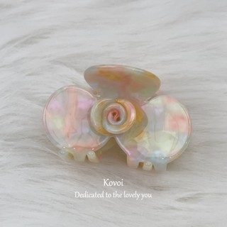 Kovoi / Pháp Mát Acetate Trung Bình Hoa Hồng Kẹp Tóc Tóc Cô Gái Đầu Lưng Tóc Cá Mập Kẹp Mũ Đội Đầu