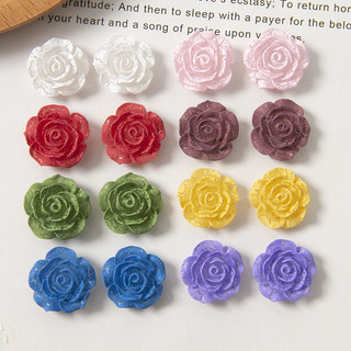 Thiết Kế Văn Học Crack Spray Paint Rose diy Acrylic Phụ Kiện Bông Tai Kẹp Tóc Vỏ Điện Thoại Chất Liệu Bán Buôn