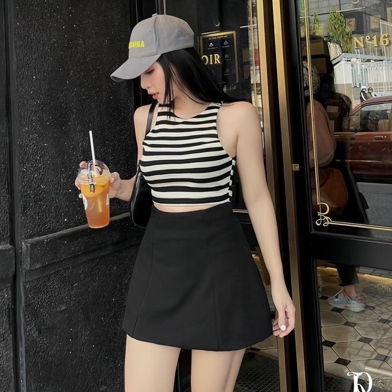 Chân Váy Chữ A Cạp Lưng Cao Chất Kaki Mềm Cao Cấp Co Giãn TA-88 Nữ Women