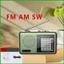 Đài phát thanh sóng ngắn AM/FM di động sạc lại, nghe thời tiết, âm thanh rõ