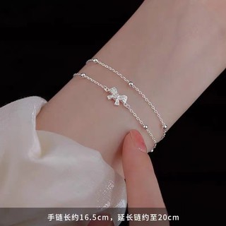 S925 Bạc Đôi Bướm Vòng Tay Đơn Giản Trang Sức Thời Trang Nữ Sinh Quà Tặng