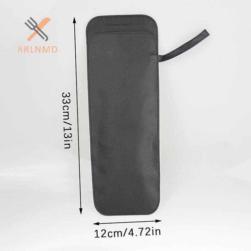 Rrlnmd Đen Da PU Ô Bao Da Di Động Ô Chống Thấm Nước Lưu Trữ Túi Ô Túi Di Động Ô Bao MỚI