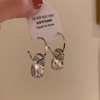A Four-Wear ~ Nhỏ Đá Viên Bạc Mảnh Nửa Bông Tai Bông Tai Nhẹ Sang Trọng Cao Cấp Bông Tai Thời Trang Độc Đáo Sang Trọng Bông Tai Sang Trọng 7.5 4ORY